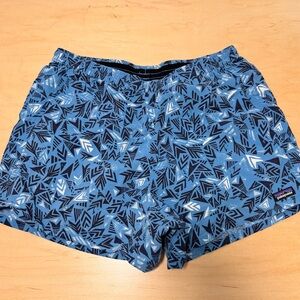 Patagonia Light Blue Geometric Baggies